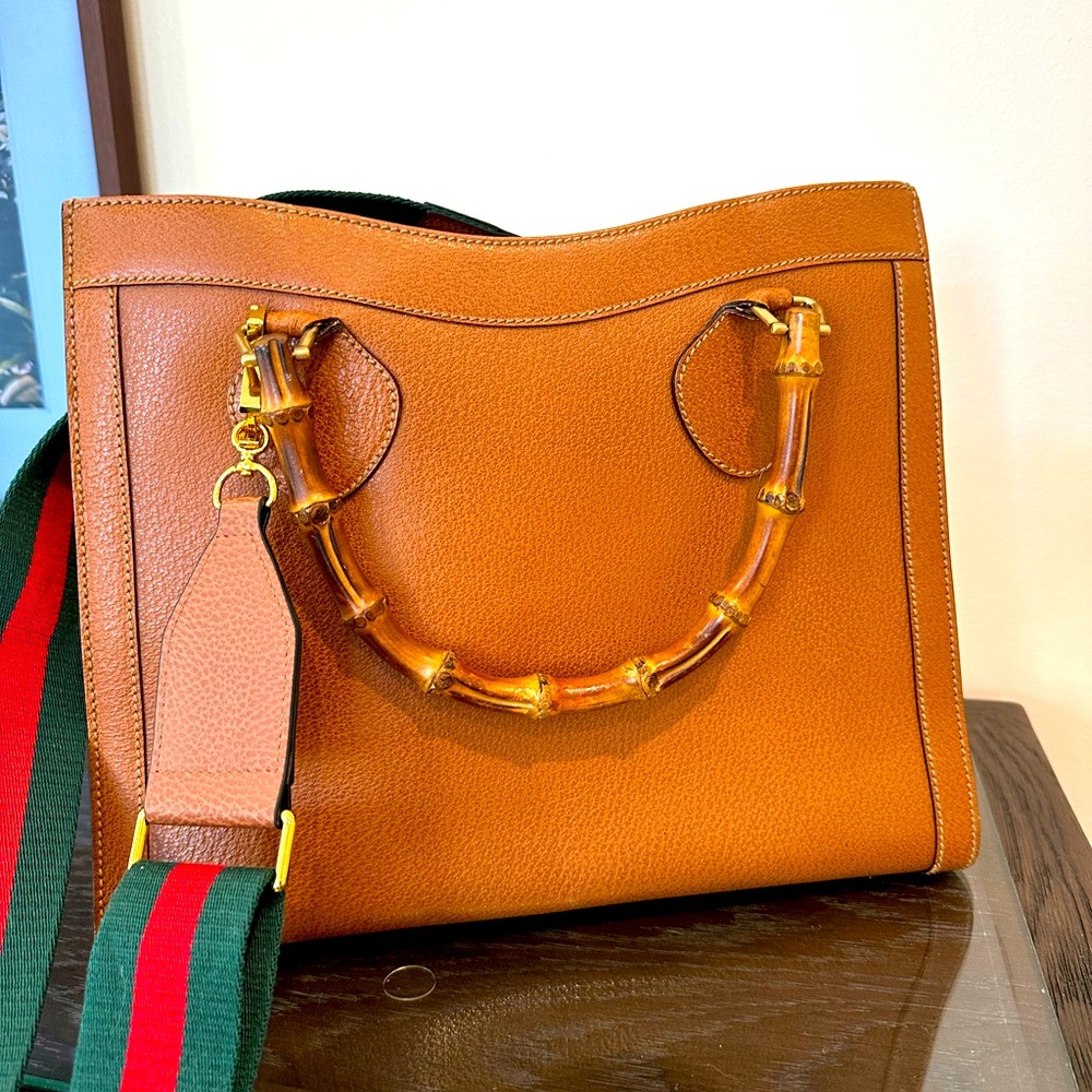 Gucci- vintage bamboo handle purse
